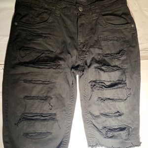 Smoke Rise Distressed Destroyed Jean Shorts sz 34